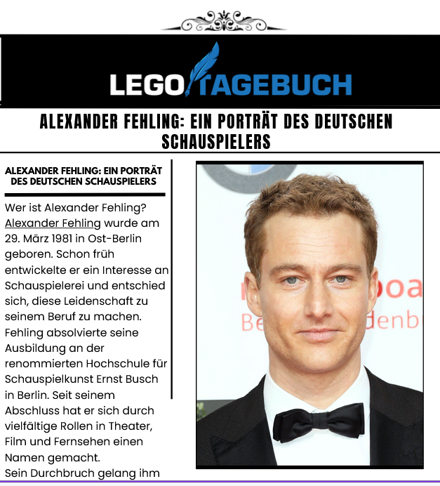 Alexander Fehling: Karriere, Filme und Erfolge des deutschen Schauspielers